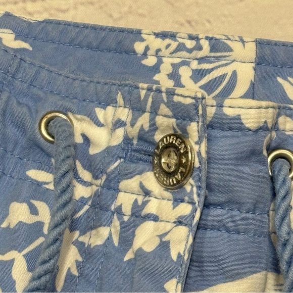 LAUREN RALPH LAUREN vintage y2k Floral Blue and White   cropped Pants 6 petite - Picture 5 of 16